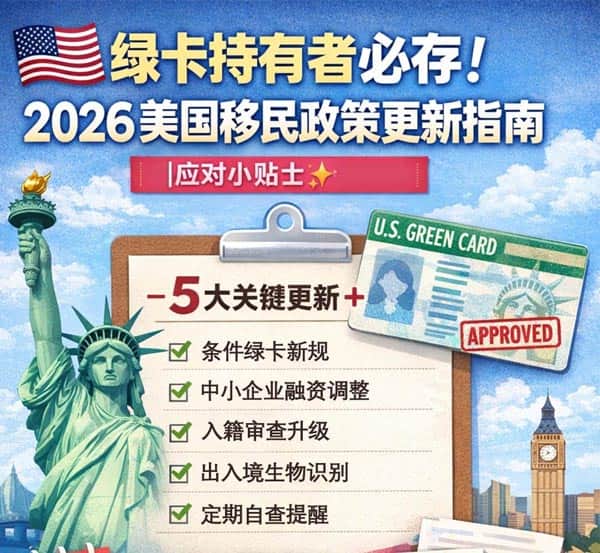 2026年美国移民政策更新指南! 2026年美国移民政策更新指南!